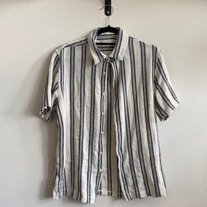 Mens Medium striped zara button up